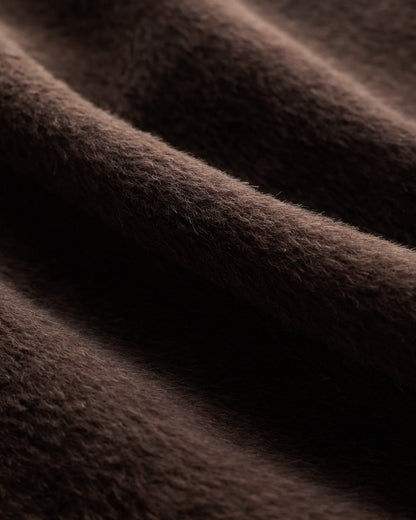 Alpaca-Wool Stand Collar Coat - XS / Rustic Brown