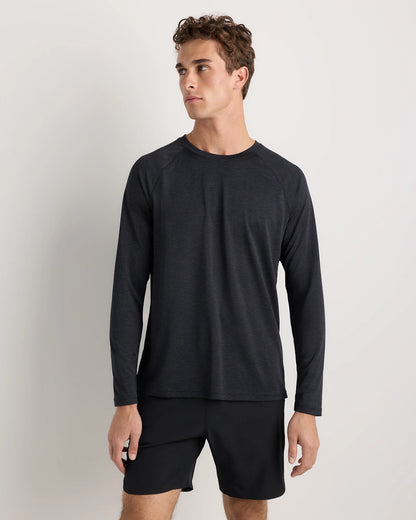 Mesh Performance Training Long Sleeve Tee - S / Heather Navy