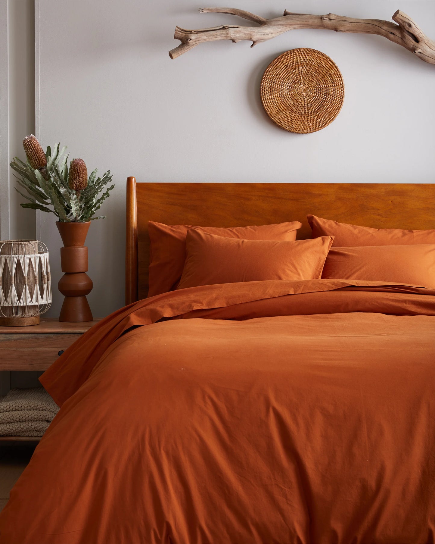 Organic Brushed Cotton Duvet Cover - Twin / Toffee