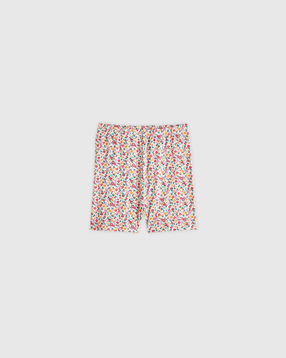 Bamboo Short Sleeve and Shorts Pajama Set - 2T / Lavender Hearts