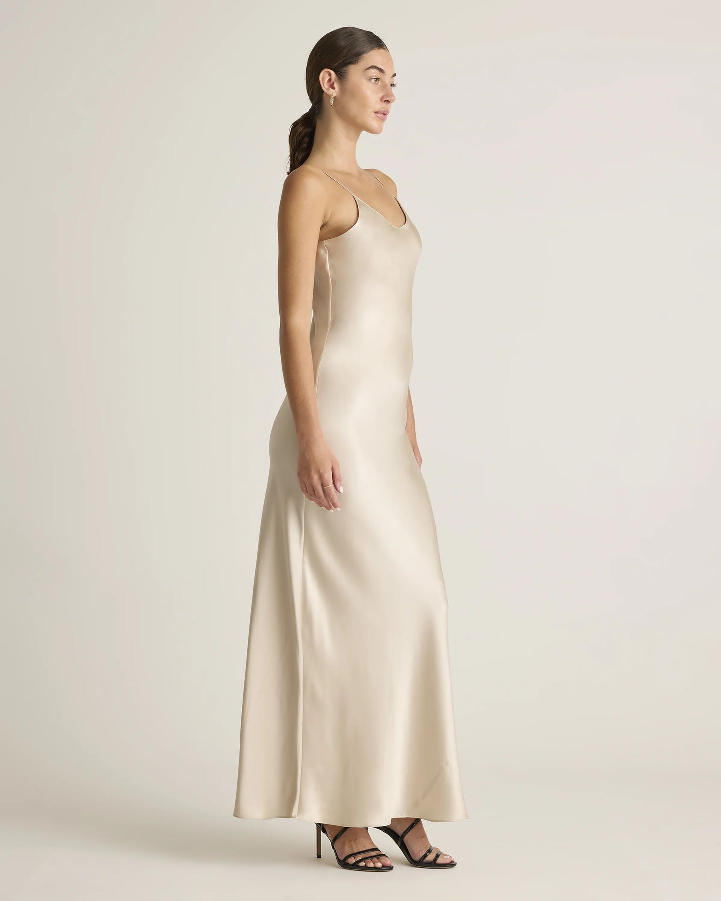 100% Washable Silk Maxi Slip Dress - XS / Cordovan Red Hibiscus