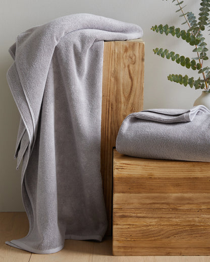 Turkish Ribbed Quick Dry Bath Sheet Bundle - One Size / Mineral