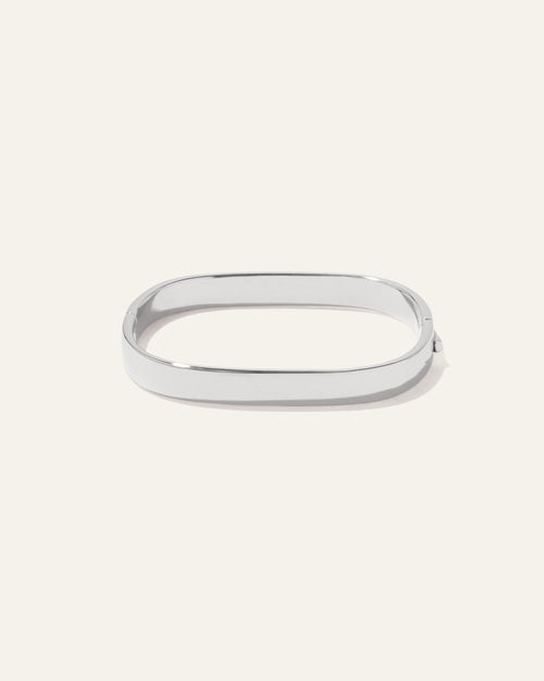 Rectangular Bangle - One Size / Sterling Silver
