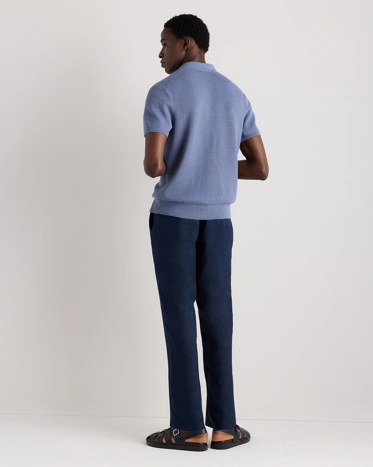 100% European Linen Trousers - 30X30 / Chambray Blue