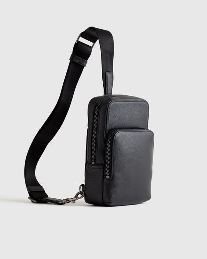 Excursion Italian Leather Sling Pack - One Size / Black