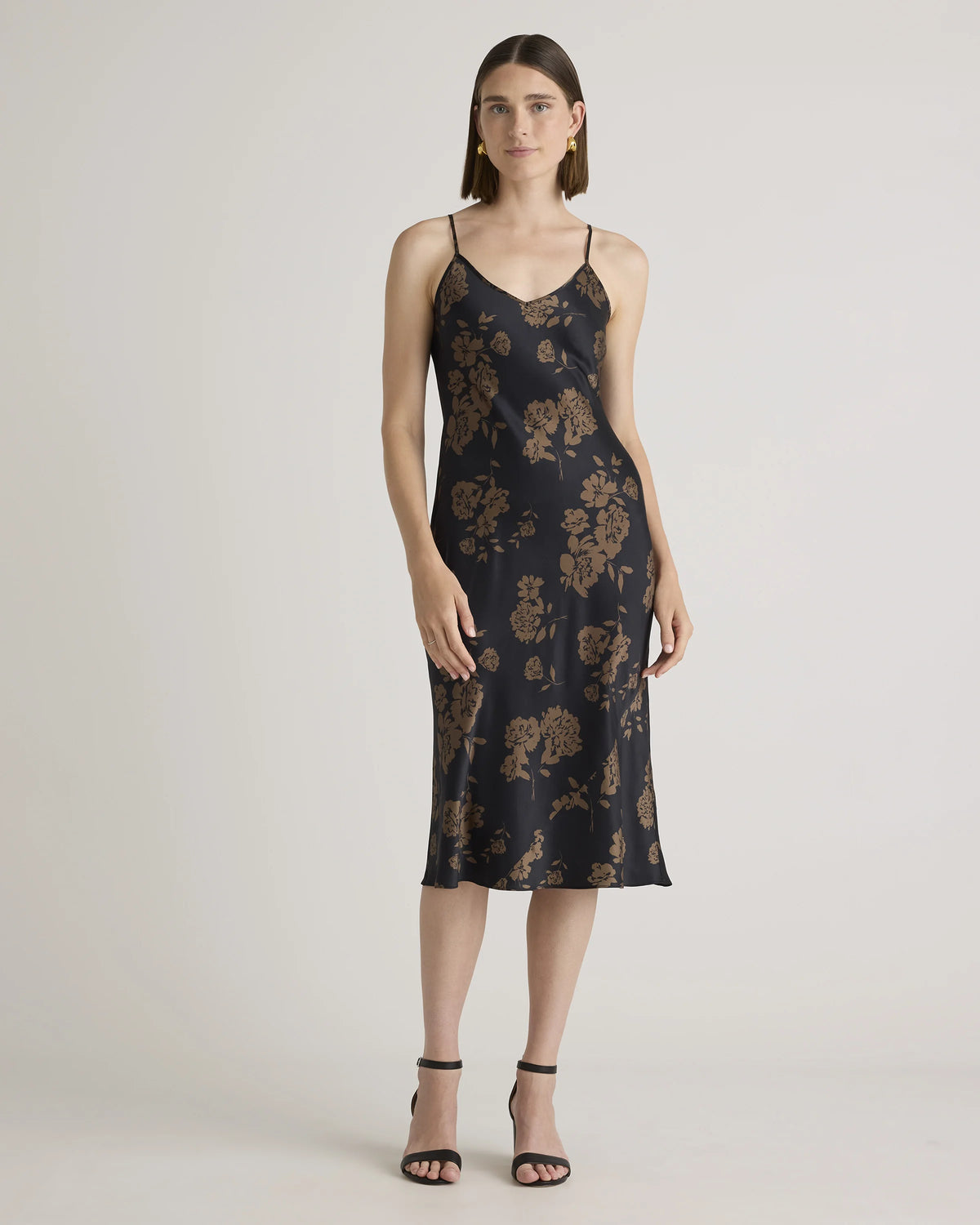 100% Washable Silk Slip Dress - XS / Black