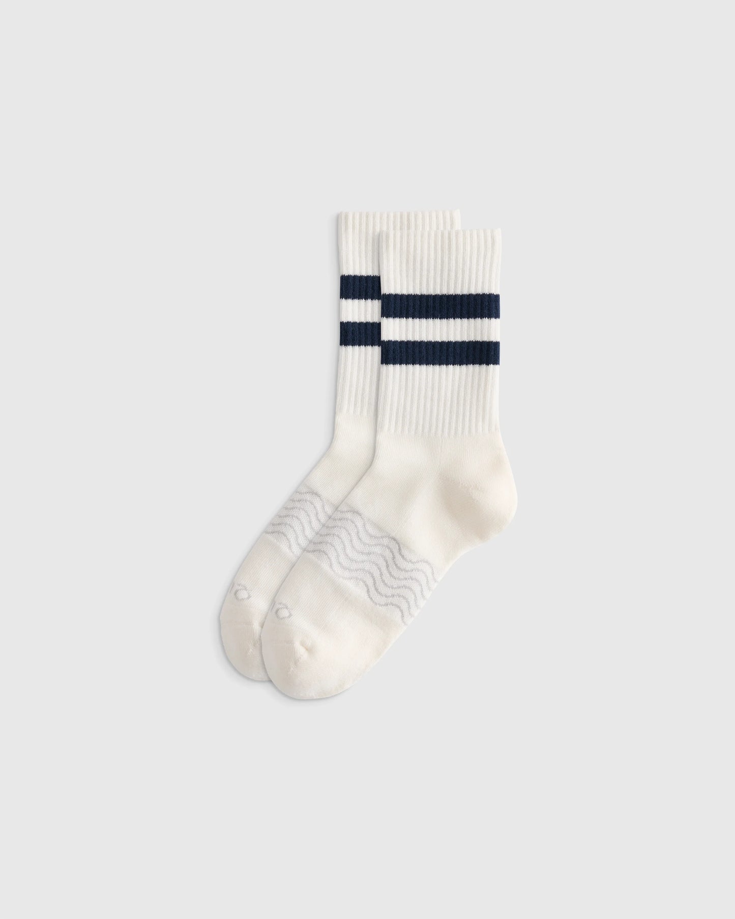 Everyday Cotton Varsity Stripes Half-Crew Sock (4-Pack) - S / Ivory/Navy Stripe