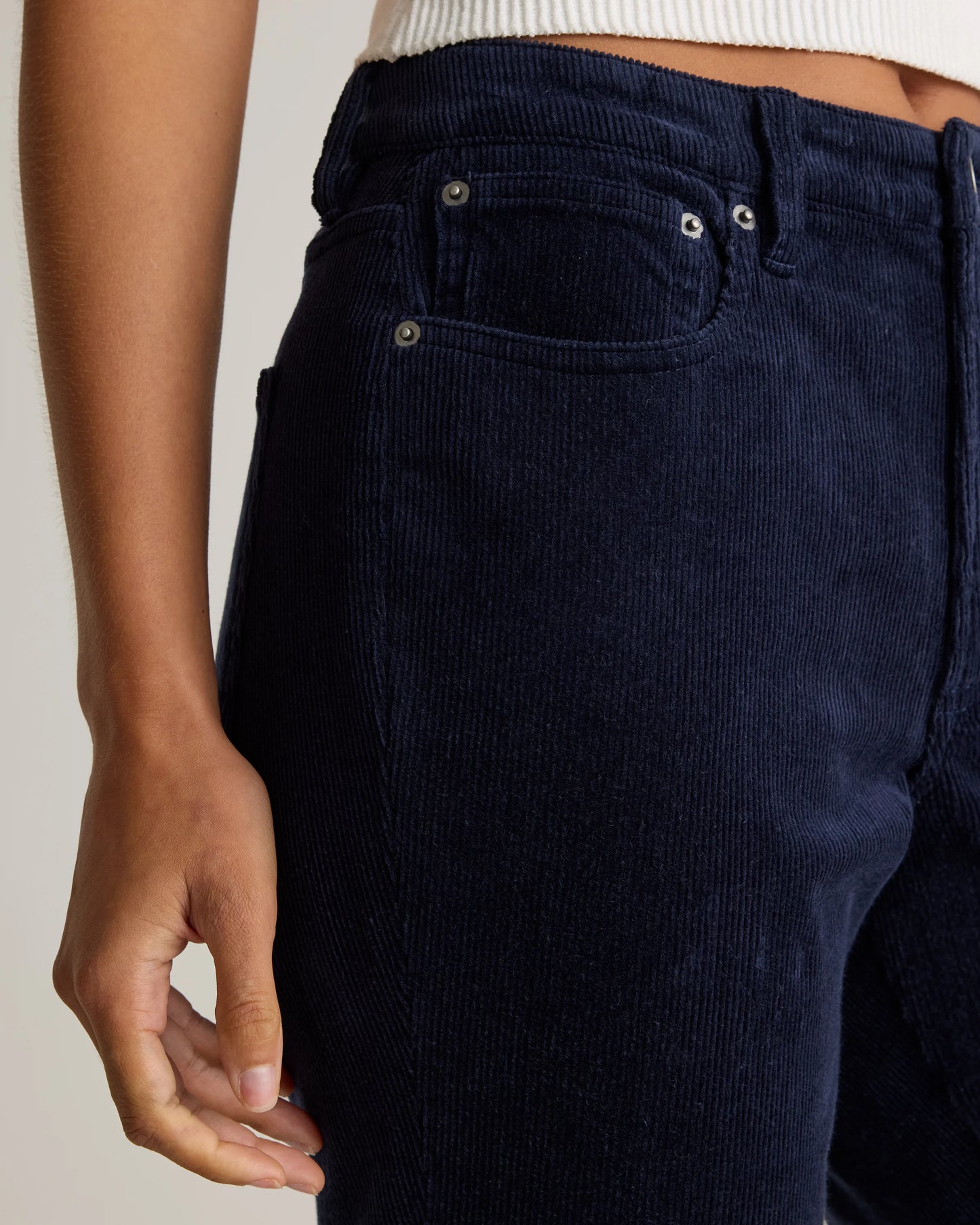 Organic Stretch Corduroy Straight Leg Pants - 0 / Espresso