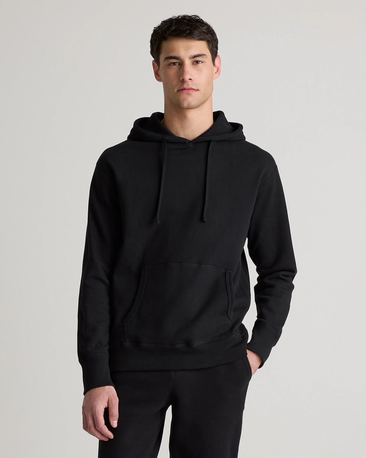 Organic Midweight French Terry Pullover Hoodie - S / Light Heather Grey
