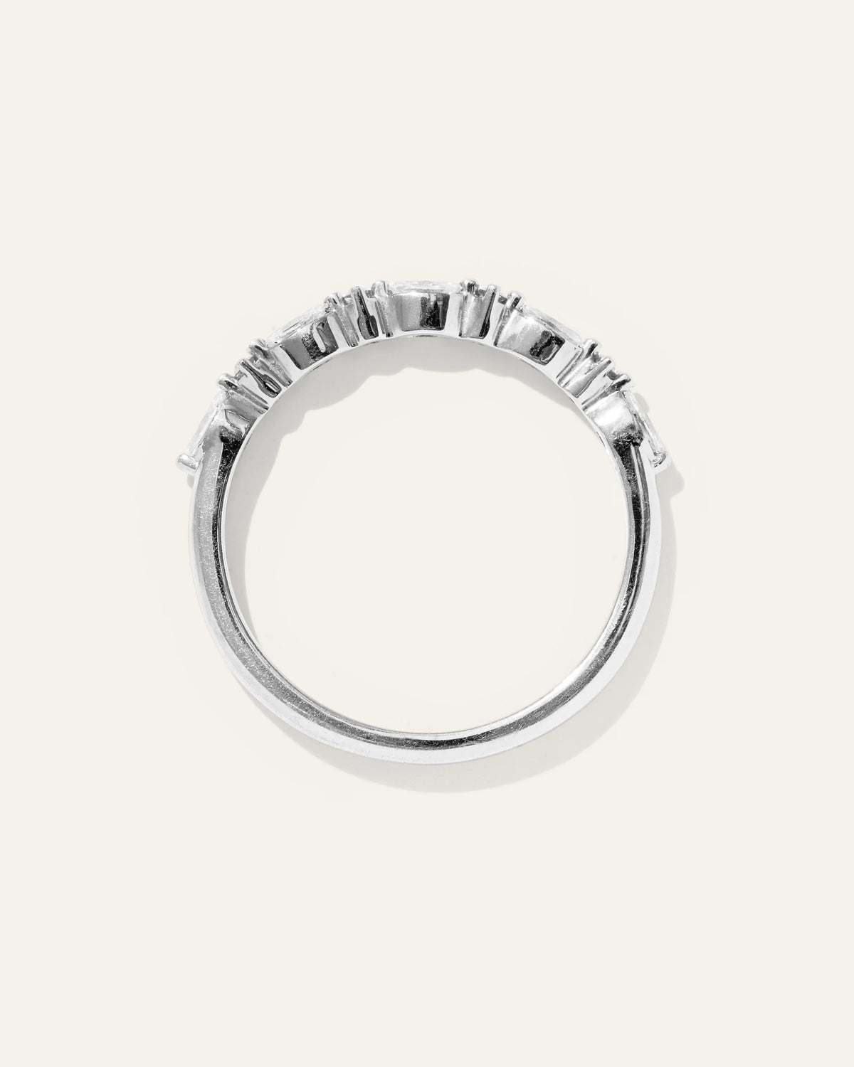 Diamond Alternating Marquise & Round Band - 4 / Yellow Gold