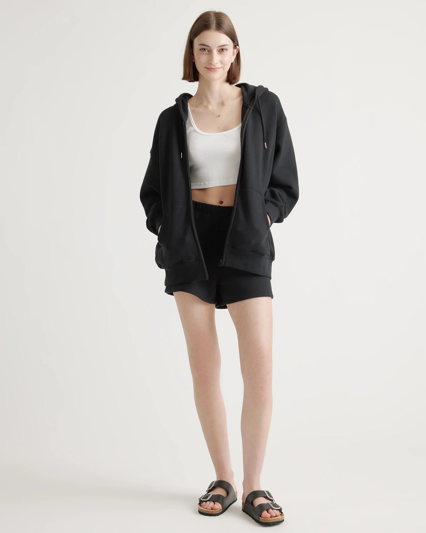 Organic Heavyweight Fleece Sweatshort - XS / Black