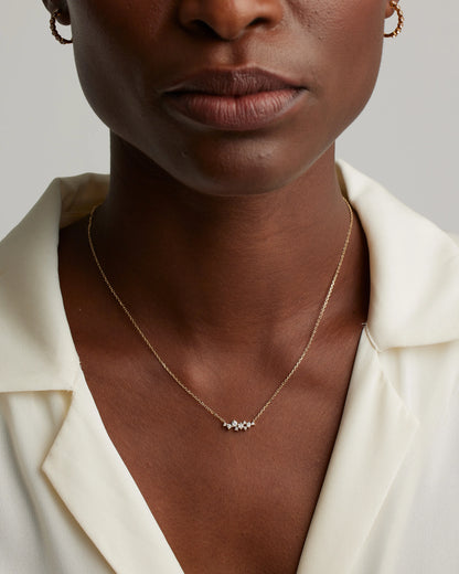 14K Gold Diamond Scatter Necklace - One Size / Yellow Gold