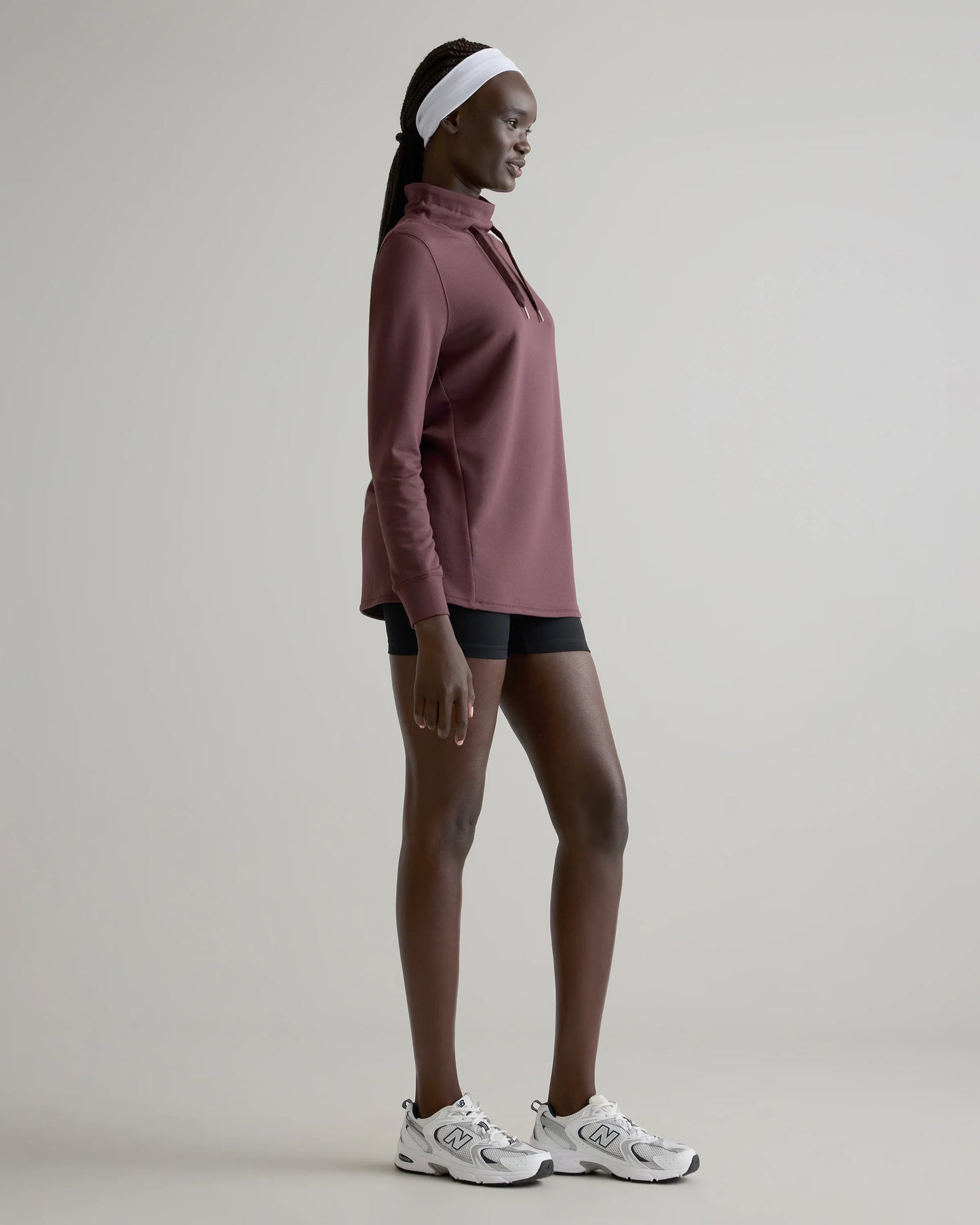 SuperSoft Fleece Mock Neck Pullover - XS / Navy
