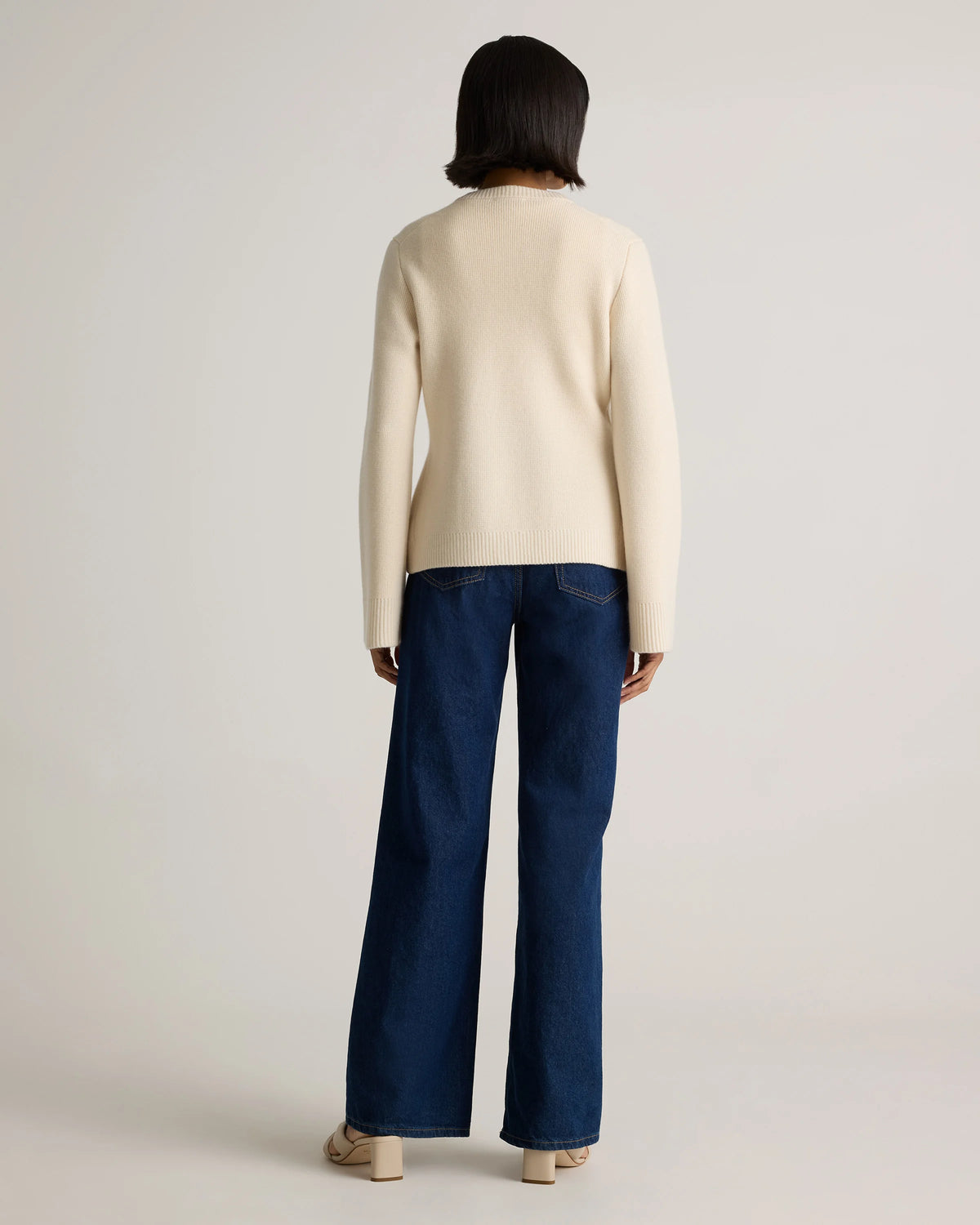 Mongolian Cashmere Structured Cardigan - XS / Oatmeal