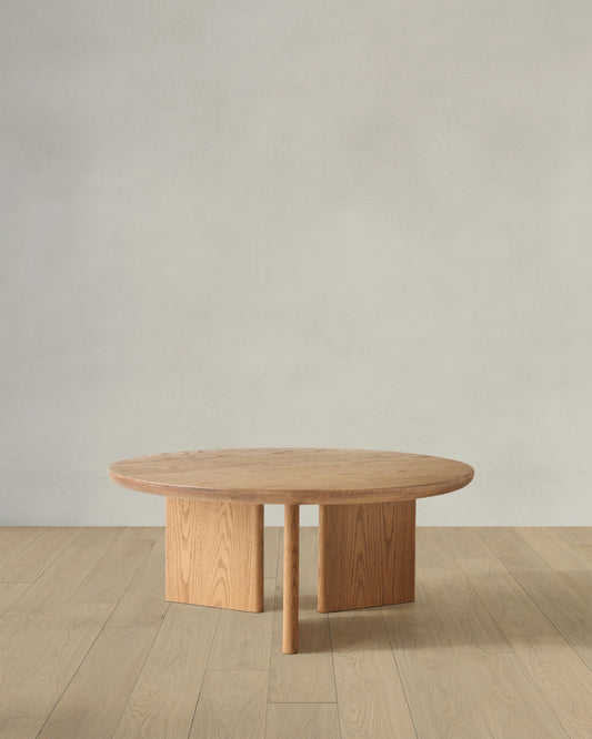 Solid Oak Accent Table - 36" Coffee Table / Natural