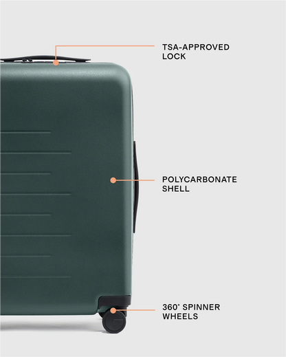 Expandable Carry-On Suitcase - One Size / Dark Green
