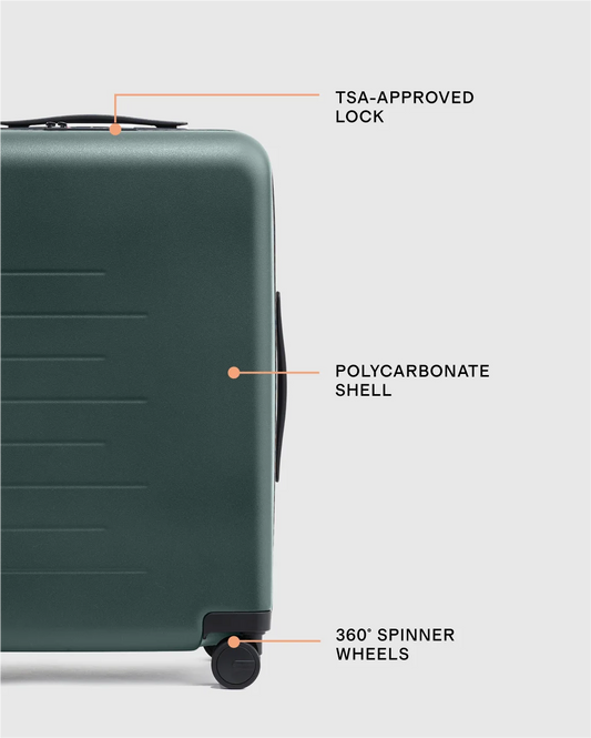 Expandable Carry-On Suitcase - One Size / Dark Green