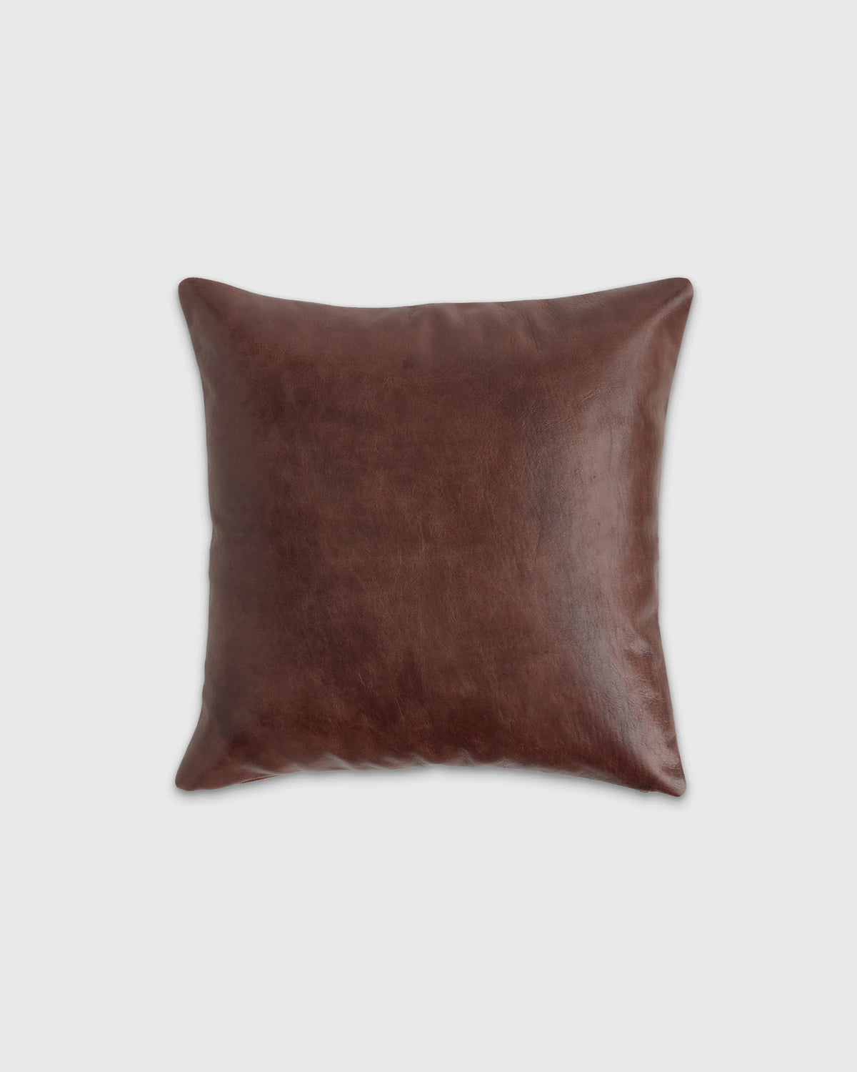 Solid Leather Pillow Cover - 20x20 / Cognac
