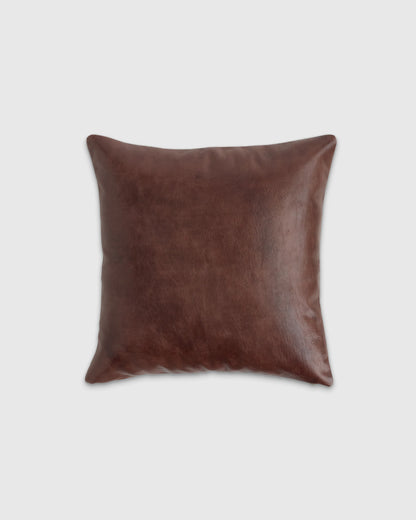 Solid Leather Pillow Cover - 20x20 / Cognac