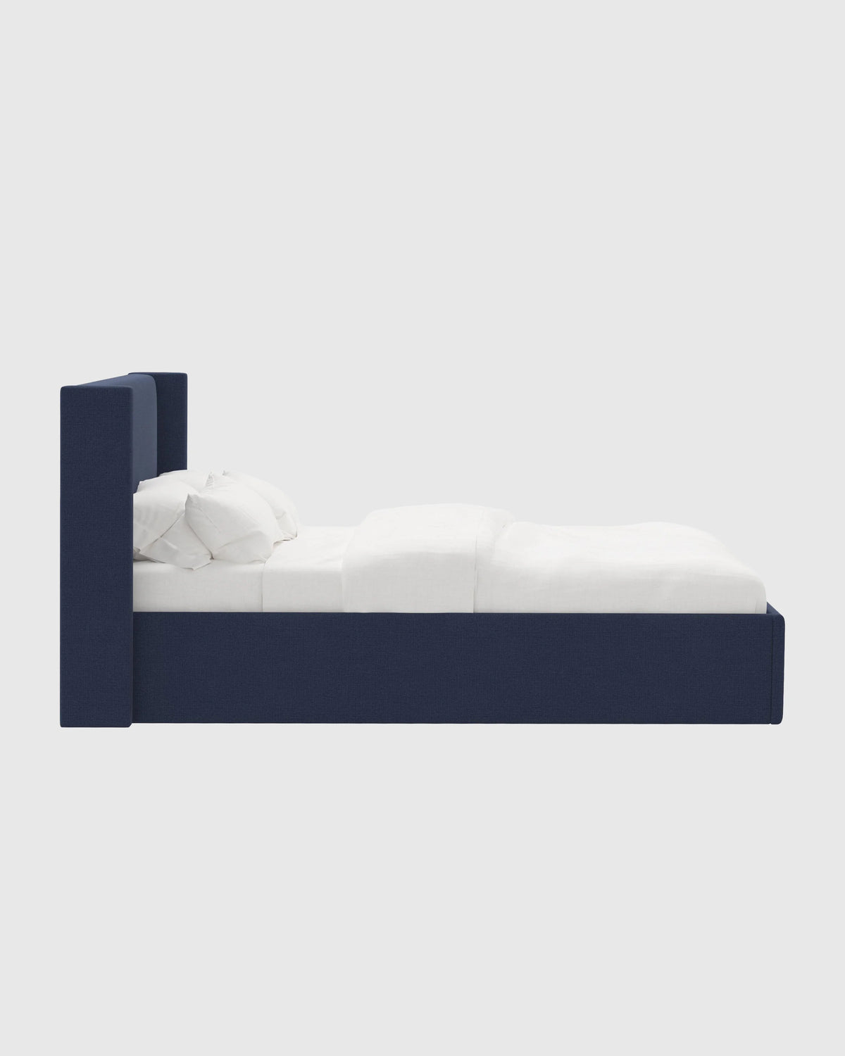 100% Linen Wingback Bed - Full / Canvas