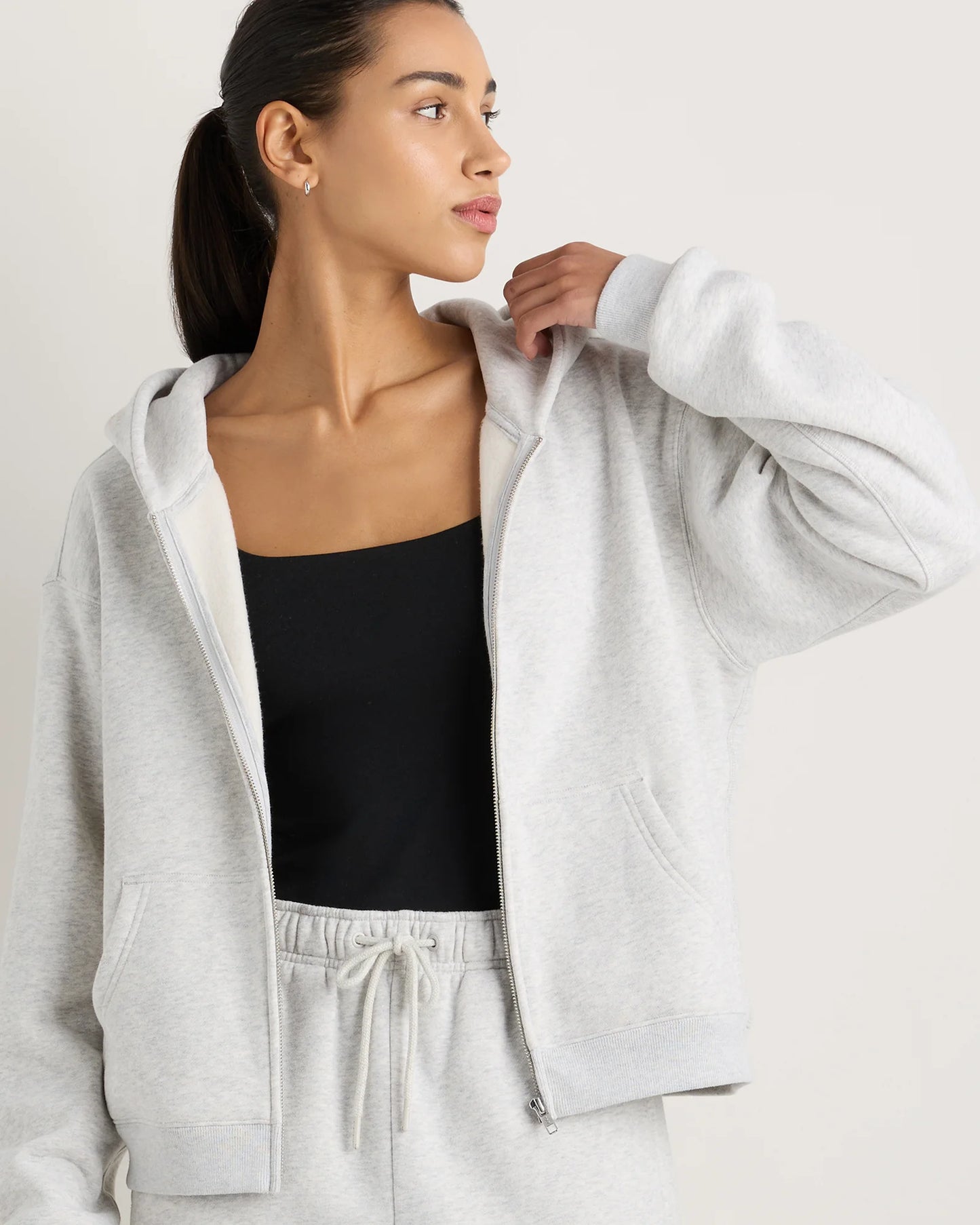 Everyday Fleece Full-Zip Hoodie - XS / Coastal Sage