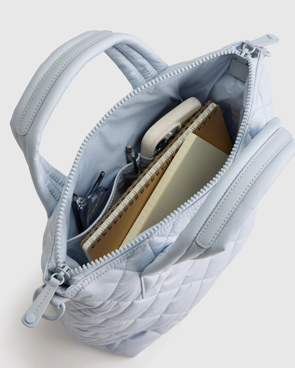 Transit Quilted Small Crossbody Tote - One Size / Taupe Brown