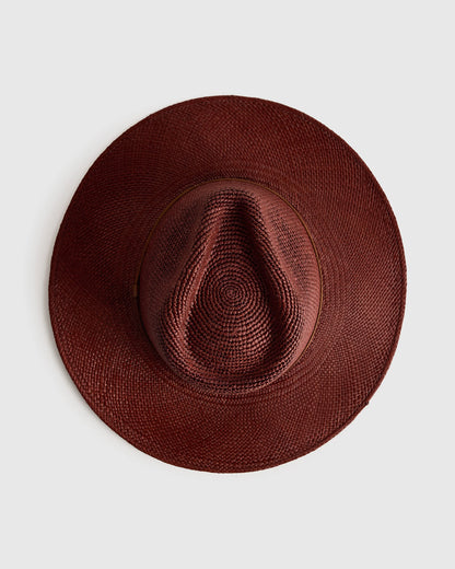 Toquilla Straw Crochet Fedora - S / Natural