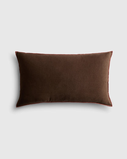 Contrast European Linen Pillow Cover - 12x20 / Sage/Pine