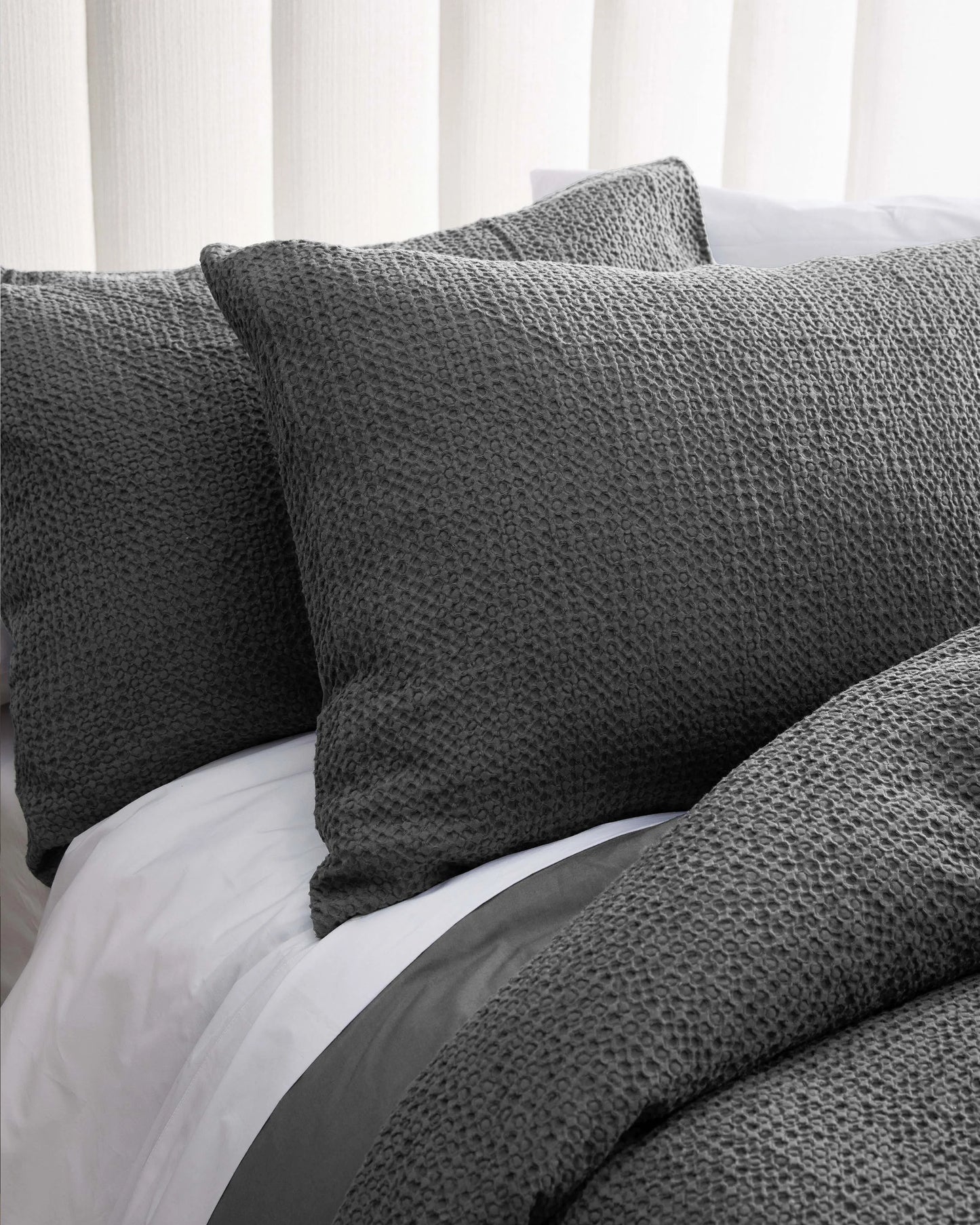Organic Luxe Honeycomb Duvet Cover - Twin / Mineral
