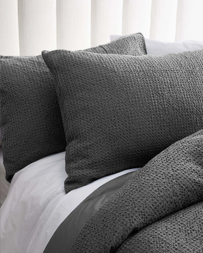Organic Luxe Honeycomb Duvet Cover - Twin / Mineral