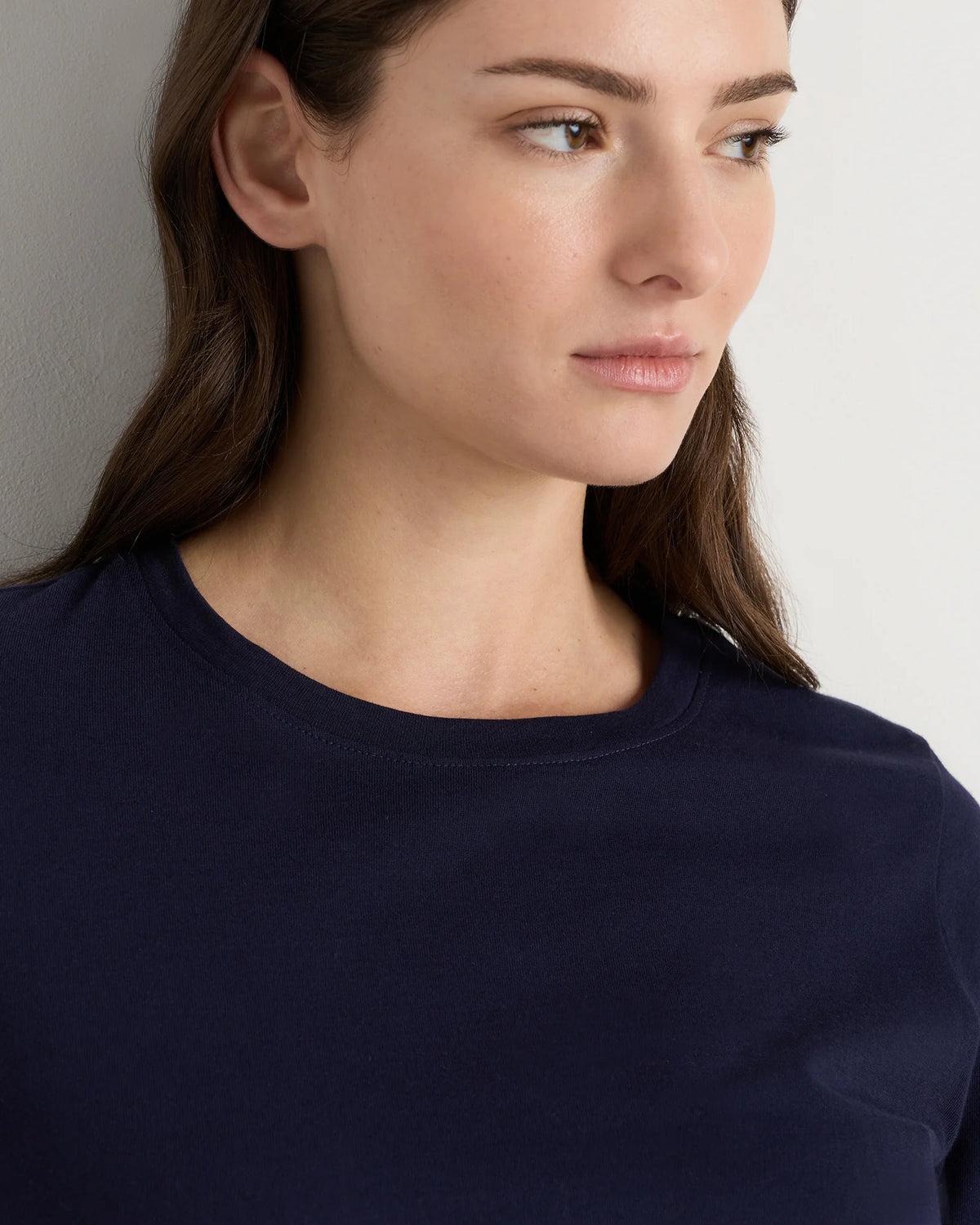 100% Organic Cotton Long Sleeve Swing Tee - XS / Classic White