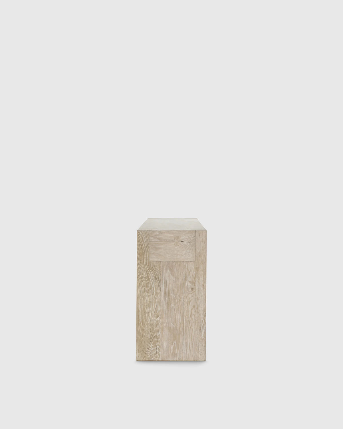 Reclaimed Oak Waterfall Console Table - One Size / Weathered Oak