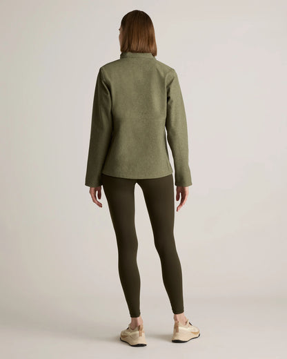 Softshell Fleece-Lined Full-Zip Jacket - XS / Heather Deep Navy