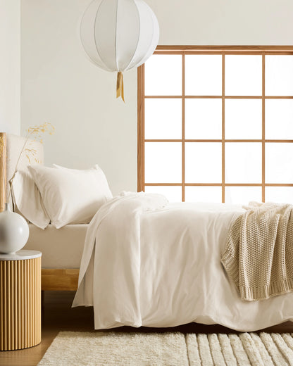 Organic Jersey Duvet Cover - Twin / Light Blue