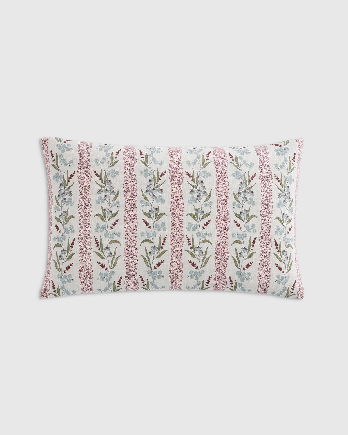 Wildflower Cotton Pillow Cover - 12x20 / Tan Stripe