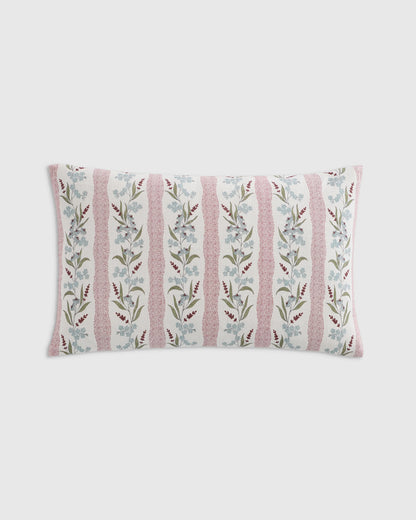 Wildflower Cotton Pillow Cover - 12x20 / Tan Stripe