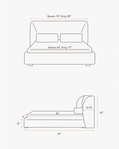 Performance Boucle Shelter Bed - Queen / Ivory