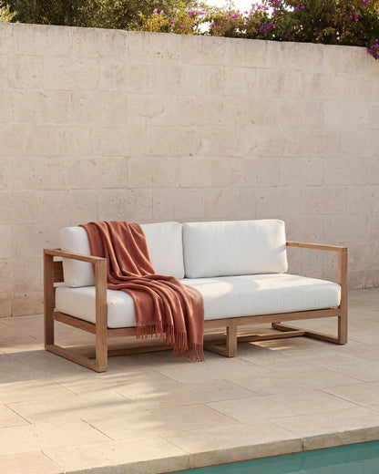 Linear Solid Teak Outdoor Sofa - 65" / Natural Teak
