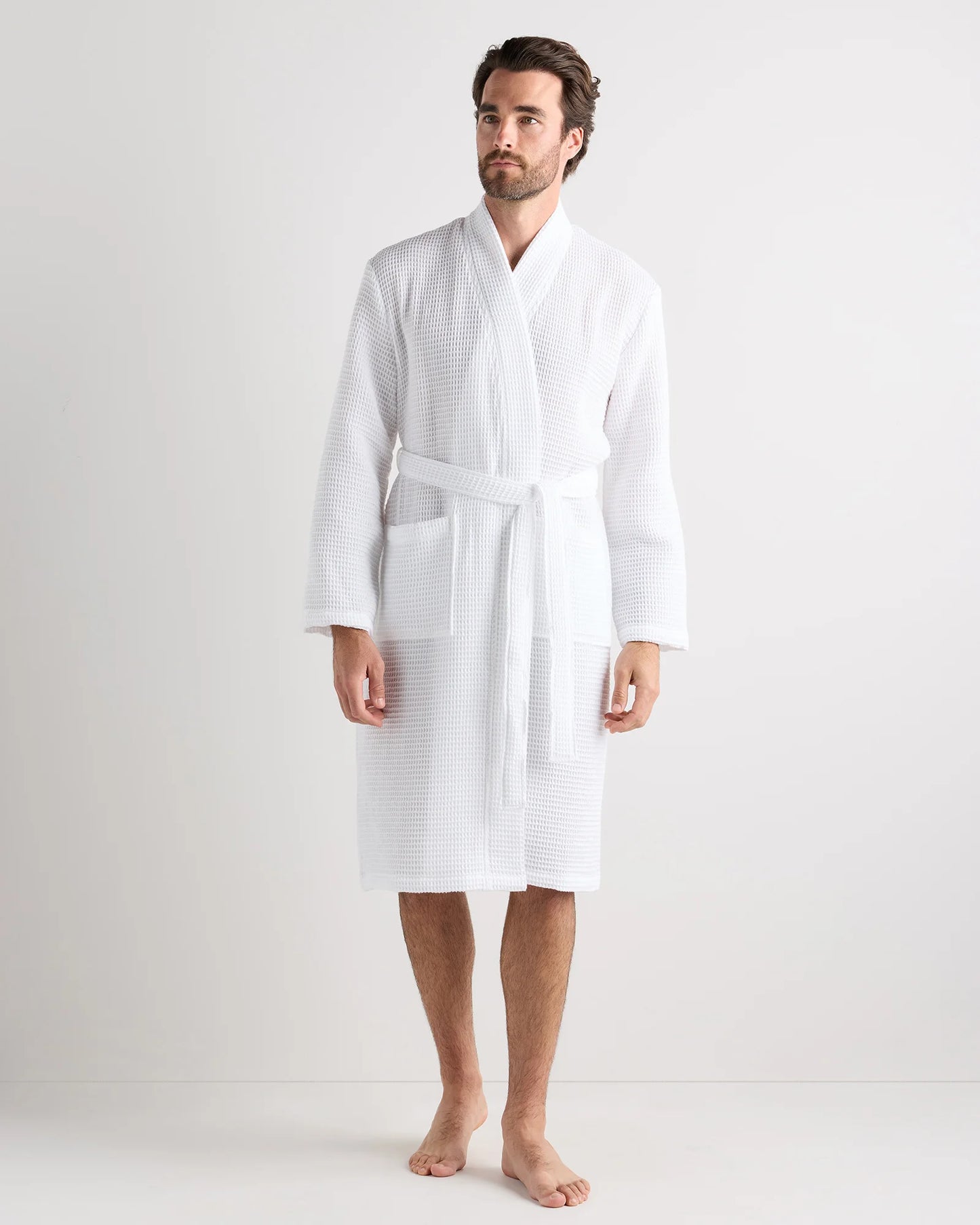Organic Turkish Waffle Robe - XS / White