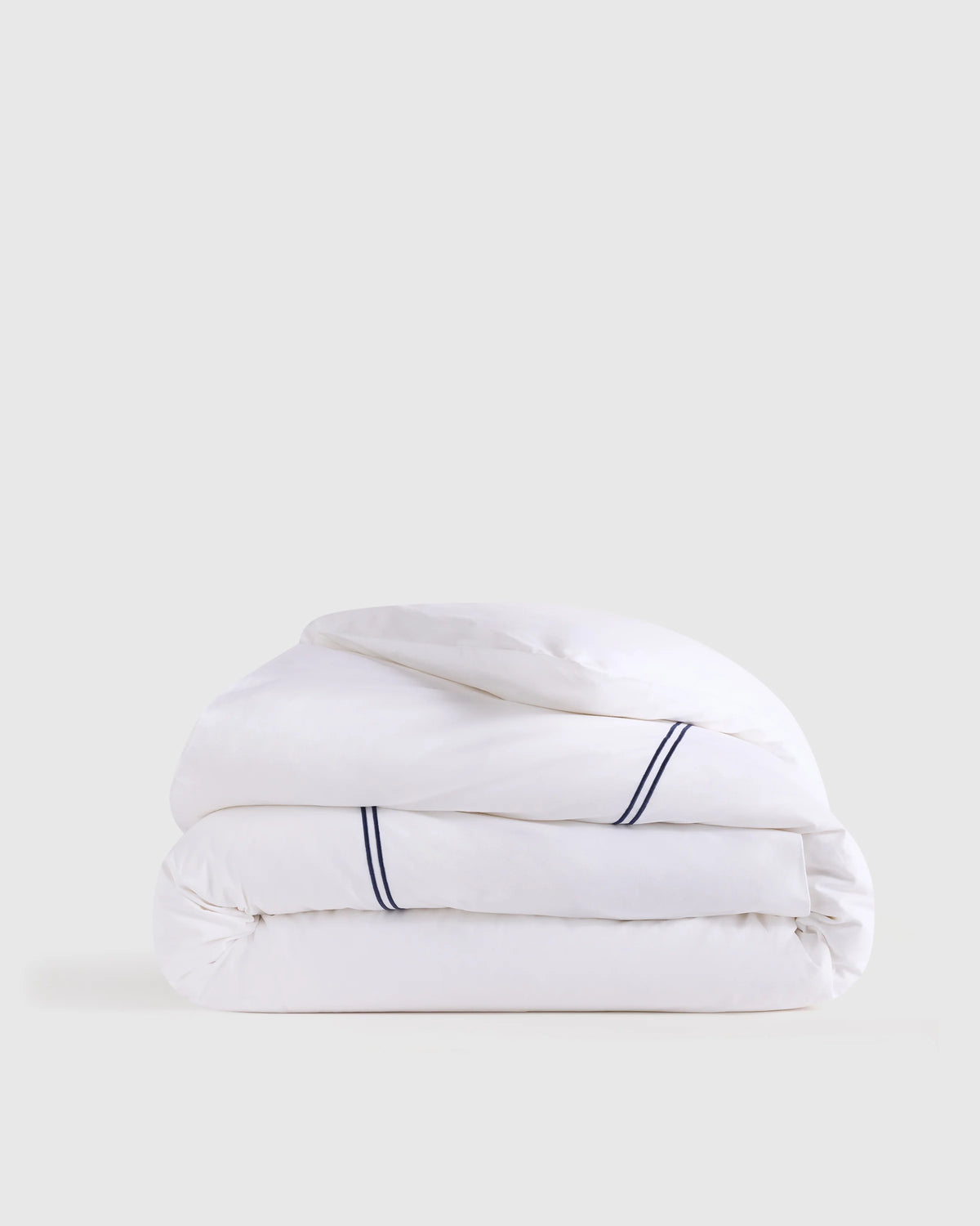 Organic Crisp Percale Duvet Cover - Twin / Ivory