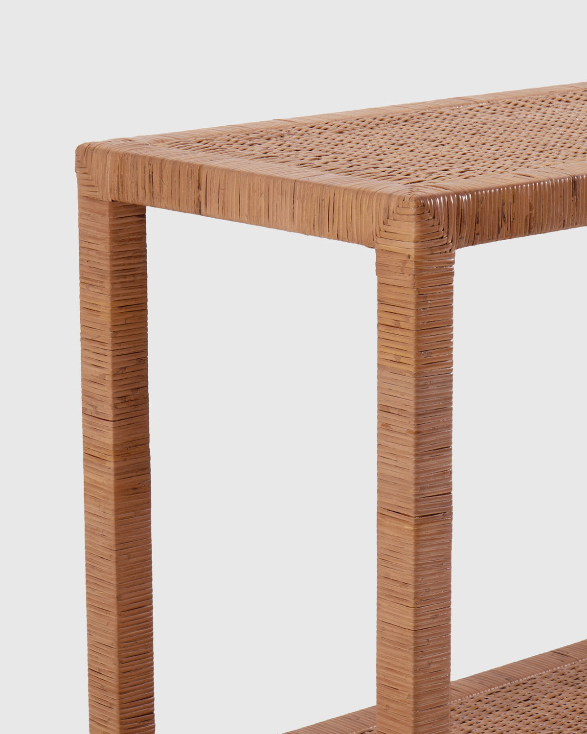 Handwoven Rattan Console Table - One Size / Natural