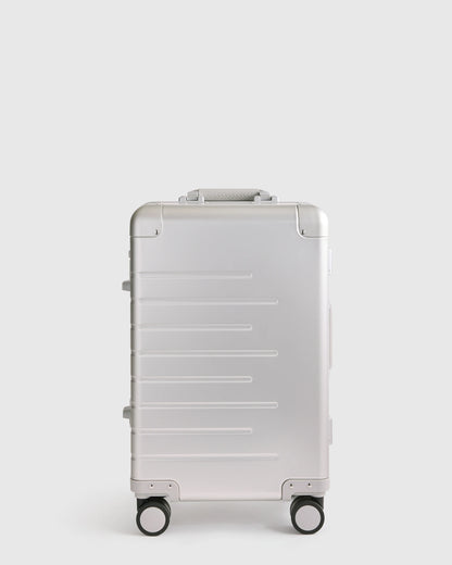 Aluminum Carry-On Suitcase - One Size / Black