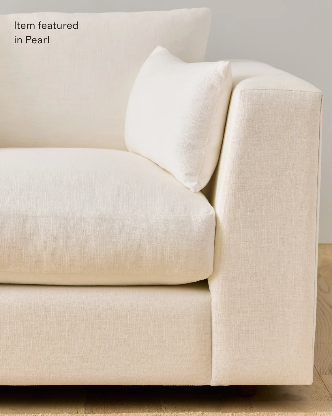 Oasis L Sectional in Performance Linen - One Size / Onyx