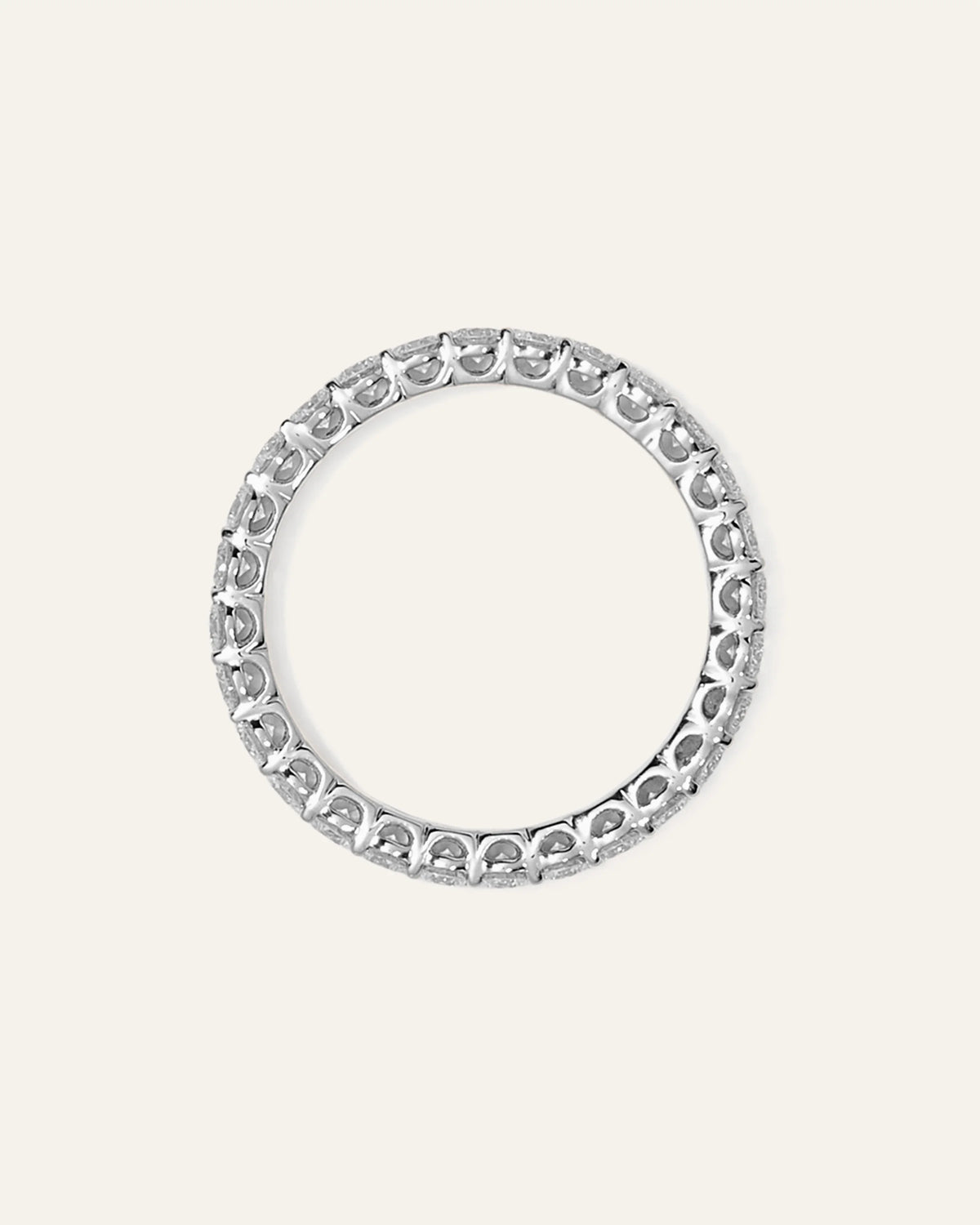 Lab Grown Diamond Round Eternity Band - 4 / Yellow Gold