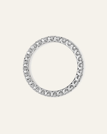 Lab Grown Diamond Round Eternity Band - 4 / Yellow Gold