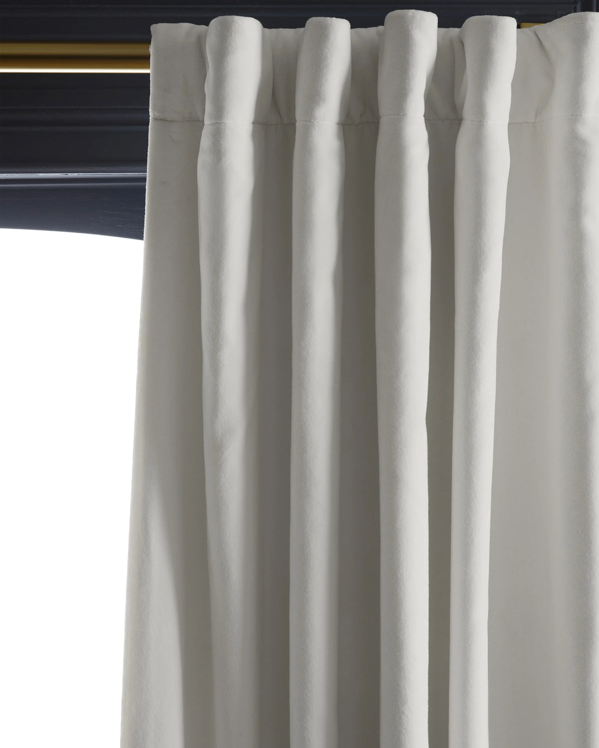 Cotton Velvet True Blackout Curtain - 48x84 / Ivory
