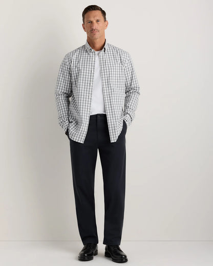 Organic Cotton Stretch Poplin Shirt - S / Grey Gingham