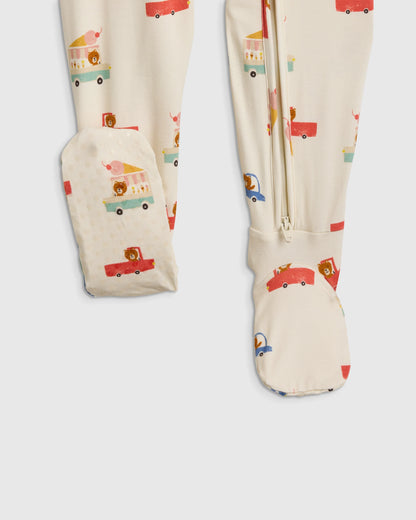 Bamboo Footie Pajama - 0-3M / Ice Cream Bears