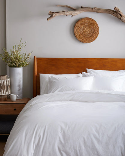 Organic Brushed Cotton Duvet Cover - Twin / Toffee