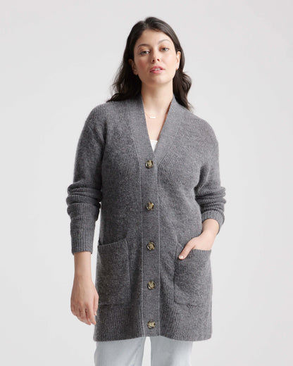 Baby Alpaca-Wool Oversized Cardigan - XS / Black
